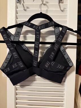 Nike Black Strappy Logo Sports Bra